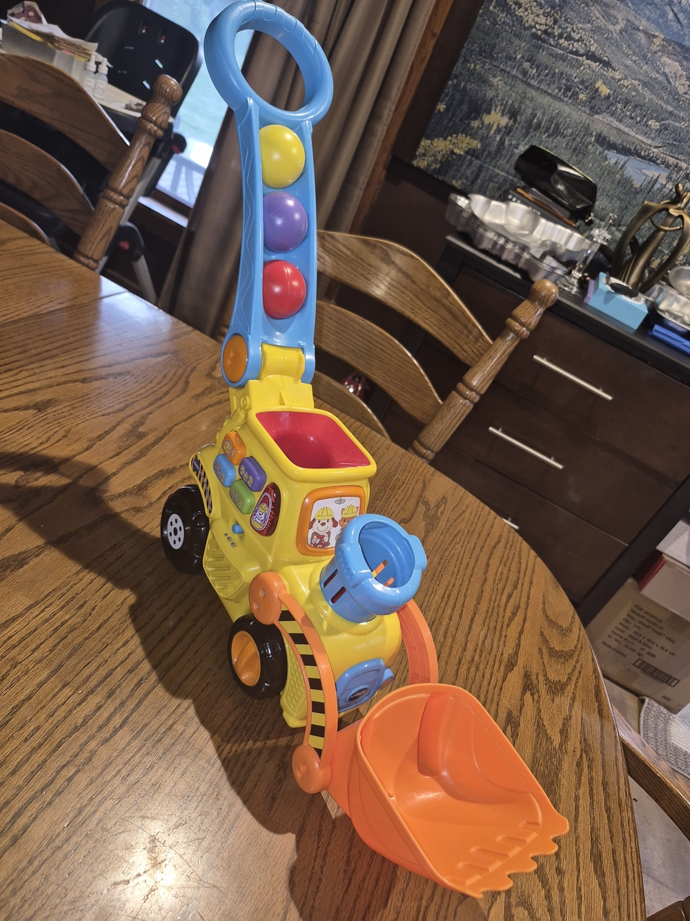 VTech Pop-a-Balls Push & Pop Bulldozer: Toddler Learning Toy